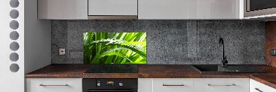 Kitchen splashback Drops on the grass