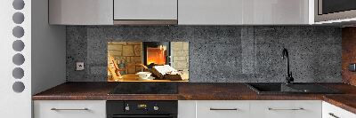 Cooker splashback Fireplace