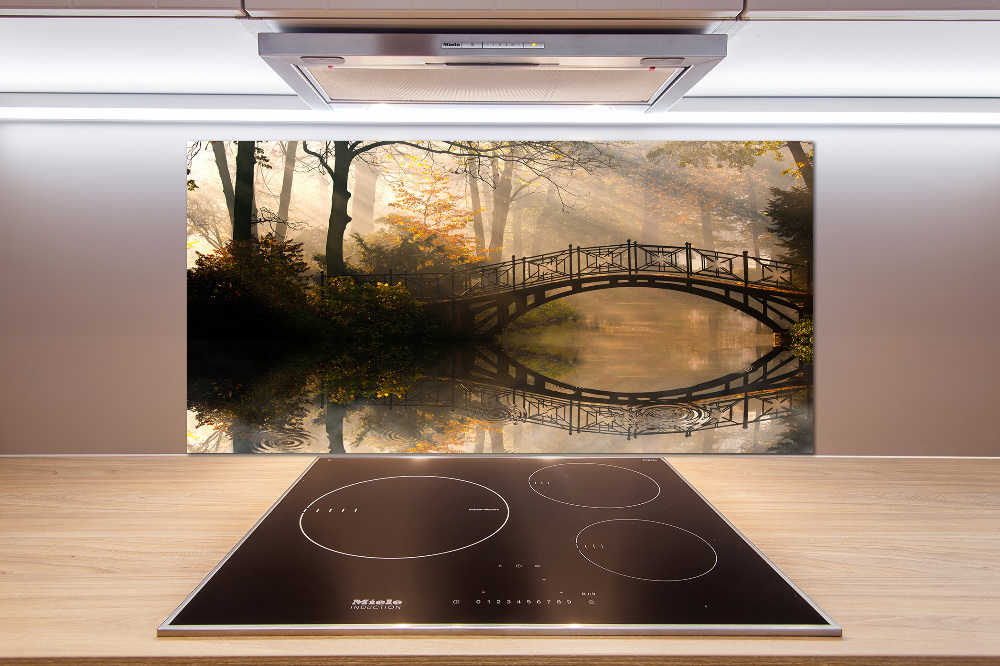 Cooker splashback Old bridge in autumn