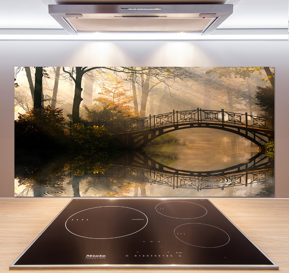 Cooker splashback Old bridge in autumn