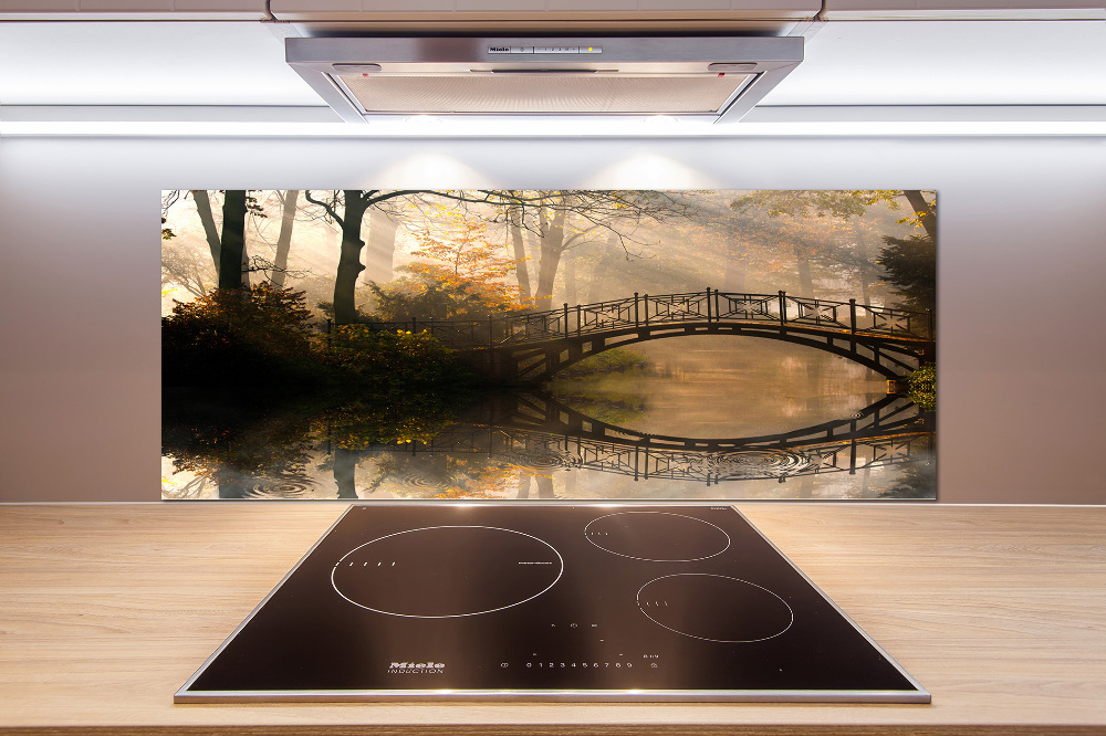 Cooker splashback Old bridge in autumn