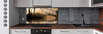 Cooker splashback Old bridge in autumn