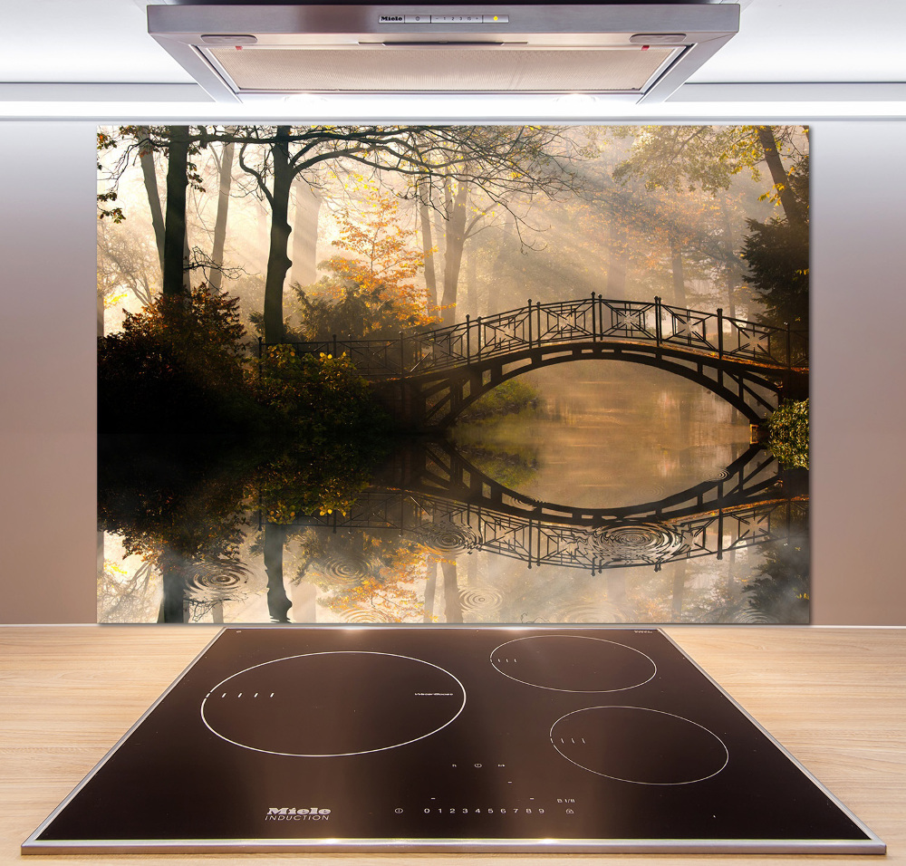 Cooker splashback Old bridge in autumn