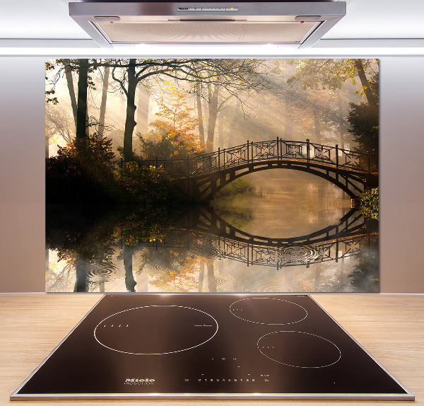 Cooker splashback Old bridge in autumn