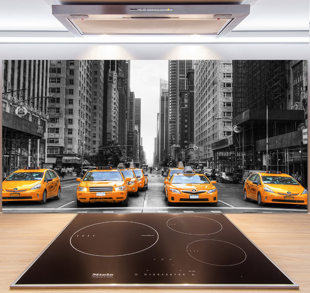 Cooker splashback New York taxis