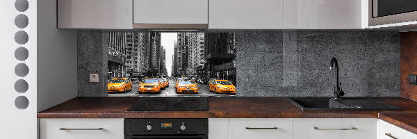 Cooker splashback New York taxis