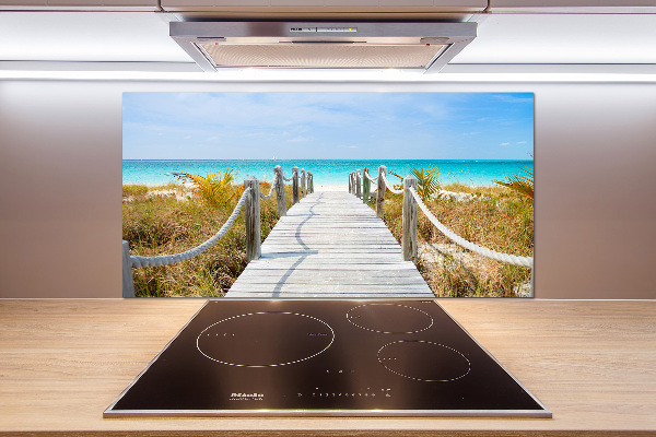 Cooker splashback Path at the sea