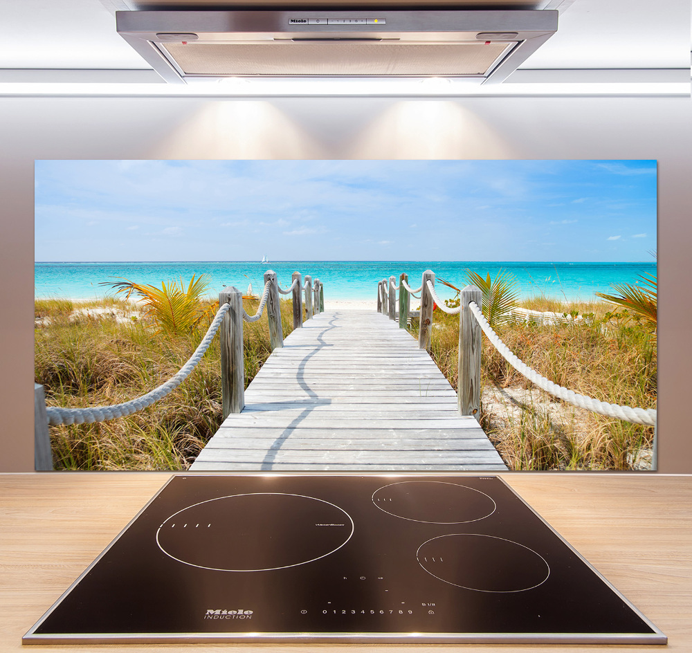 Cooker splashback Path at the sea