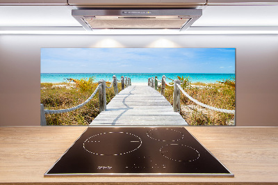 Cooker splashback Path at the sea