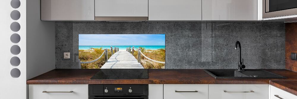 Cooker splashback Path at the sea