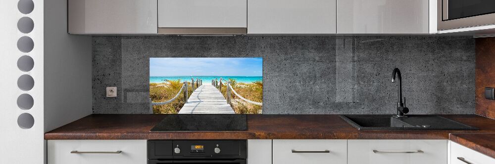 Cooker splashback Path at the sea