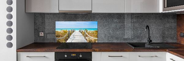 Cooker splashback Path at the sea