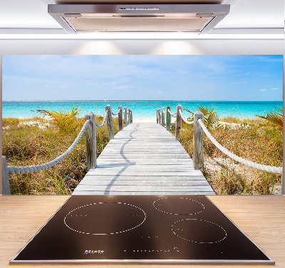 Cooker splashback Path at the sea