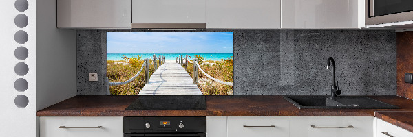 Cooker splashback Path at the sea