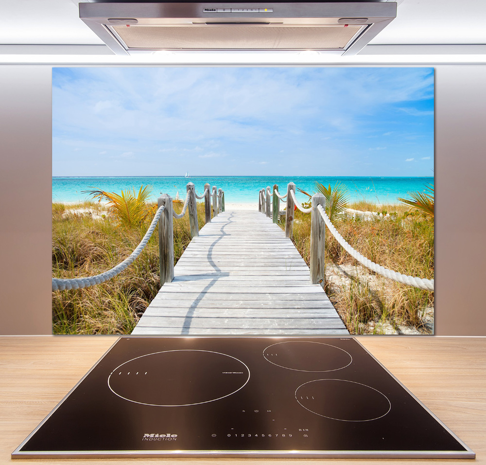 Cooker splashback Path at the sea