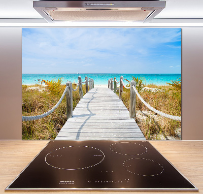 Cooker splashback Path at the sea