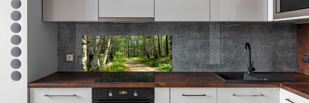 Cooker splashback Path in the forest