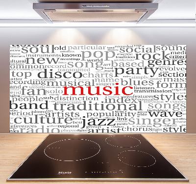 Cooker splashback Musical genres