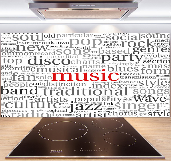 Cooker splashback Musical genres