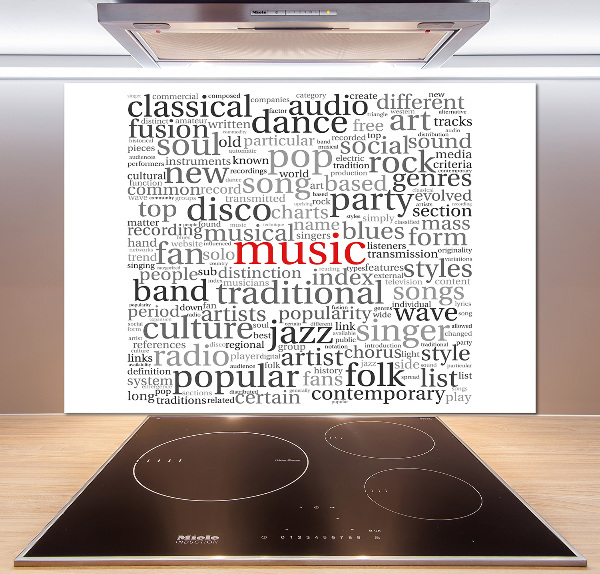 Cooker splashback Musical genres