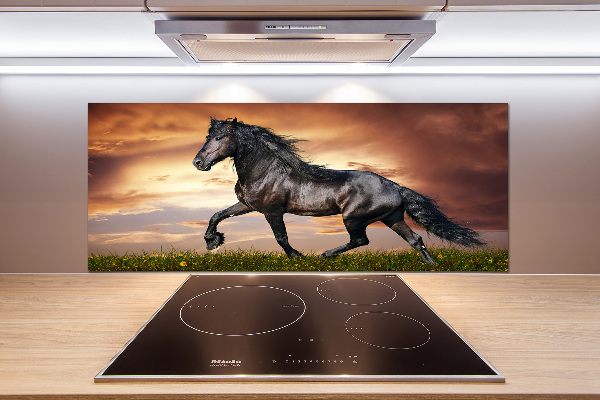 Cooker splashback Trotting horse