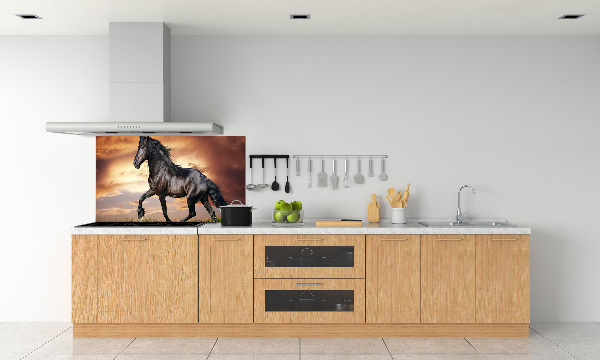 Cooker splashback Trotting horse