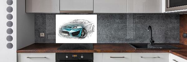 Cooker splashback Sketch of the car