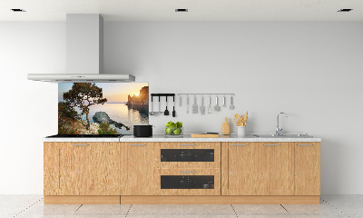 Cooker splashback Tree by the sea