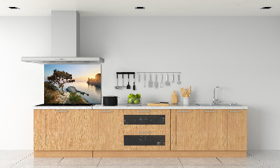 Cooker splashback Tree by the sea