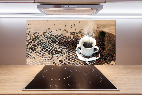 Cooker splashback Coffee and coffee beans