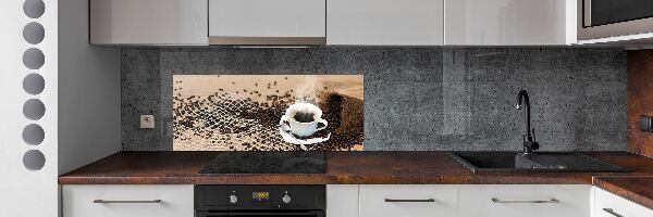 Cooker splashback Coffee and coffee beans