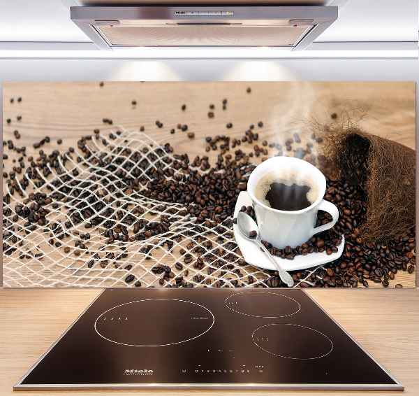 Cooker splashback Coffee and coffee beans