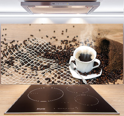 Cooker splashback Coffee and coffee beans