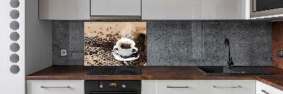 Cooker splashback Coffee and coffee beans