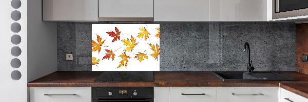 Kitchen wall panels Autumn leaves