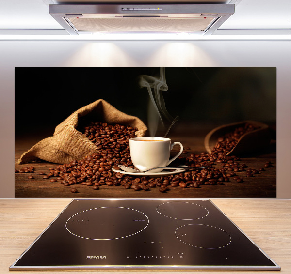 Cooker splashback Coffee in a cup