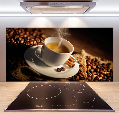 Cooker splashback Coffee in a cup