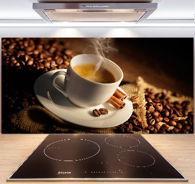 Cooker splashback Coffee in a cup