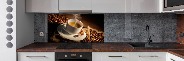 Cooker splashback Coffee in a cup