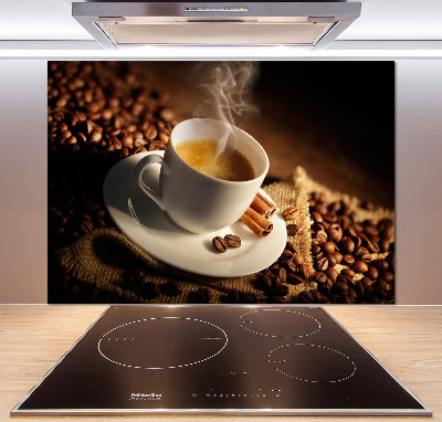 Cooker splashback Coffee in a cup