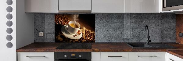 Cooker splashback Coffee in a cup