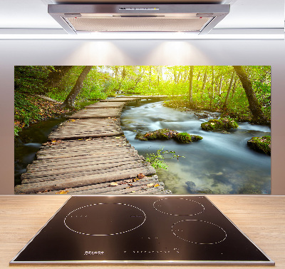 Cooker splashback Path over the river