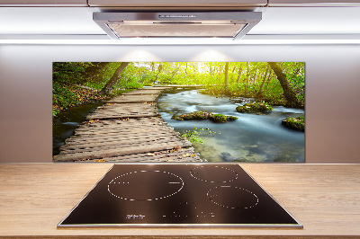 Cooker splashback Path over the river