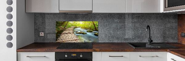 Cooker splashback Path over the river