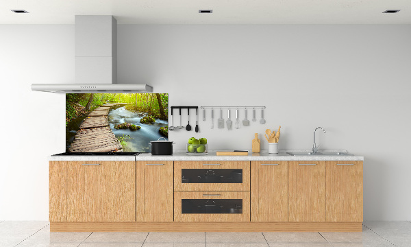 Cooker splashback Path over the river