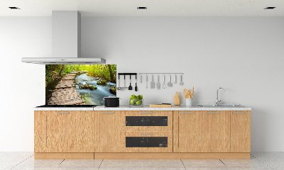 Cooker splashback Path over the river