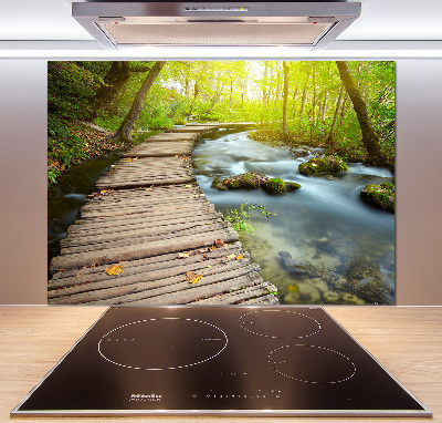 Cooker splashback Path over the river