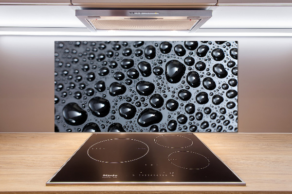 Cooker splashback Drops of water