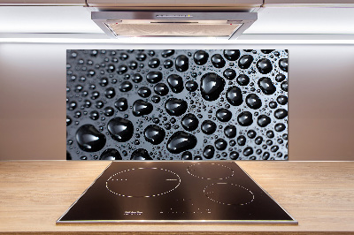 Cooker splashback Drops of water