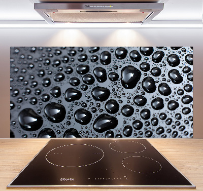 Cooker splashback Drops of water